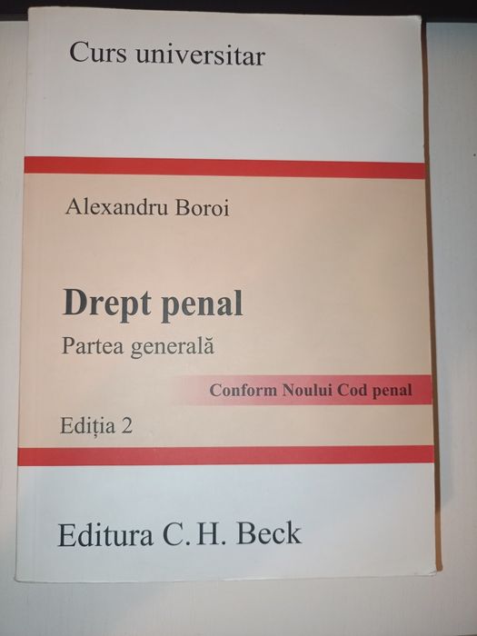 Drept penal partea generala Alexandru Boroi Editia 2 C.H. Beck.