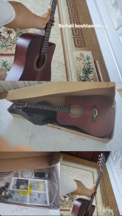 Clasic gitara yangi 2 3 marta ishlatilgan holos xolati chotki
