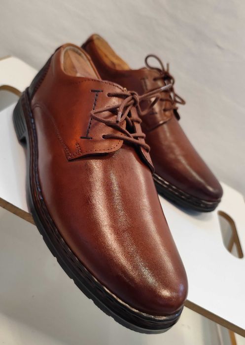 Pantofi derby 41 plain toe premium Josef Seibel NOI piele naturala moale