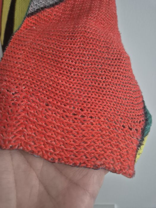 Pulover lung tricotat fin model abstract picasso