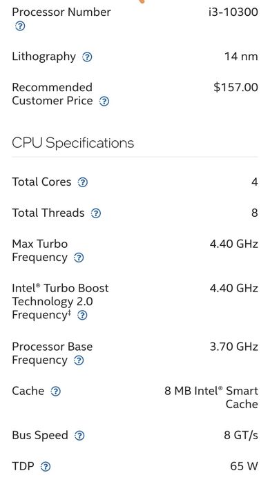I3 10300 intel процесор s.1200