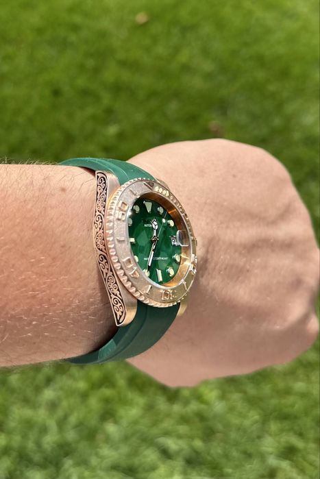 Ceas din Bronz Masiv Mecanism Automatic Seiko Safir