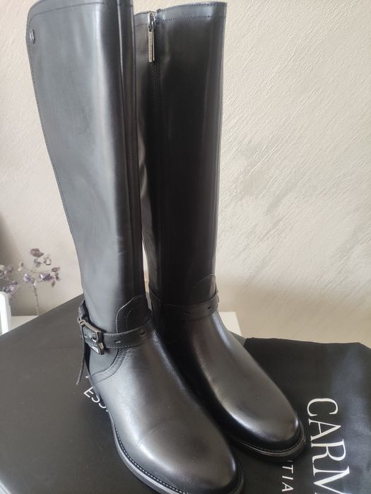 Нови ботуши естествена кожа, 37 номер, 24 см.