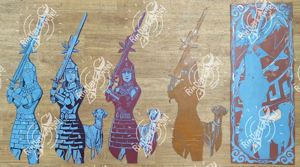 Продам триптих ручной работы "Воительницы Великой степи"