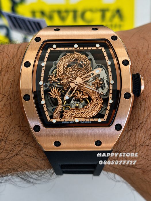 INVICTA Dragon Rose Gold automatic 42 mm, Инвикта нов мъжки часовник