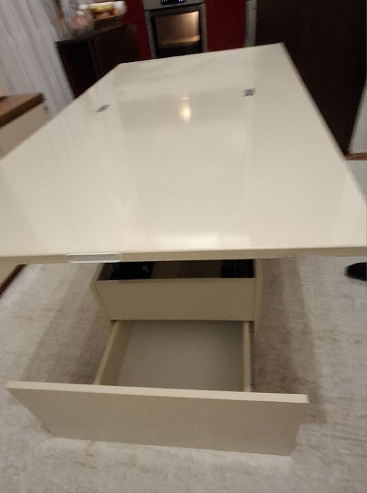 Masa cafea pliabila 150/75/70 cm, crem deschis