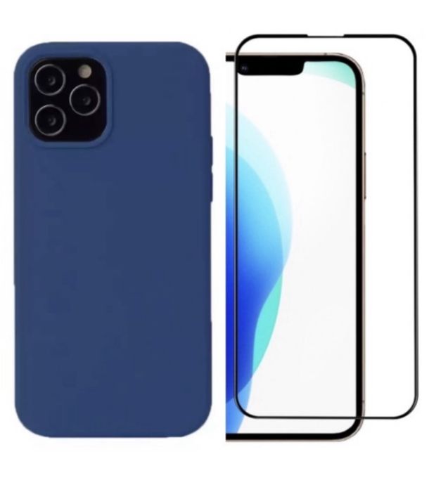 Husa Silicon Defen Case Thin +Folie Sticla Iphone 13/14/15/16E PRO MAX