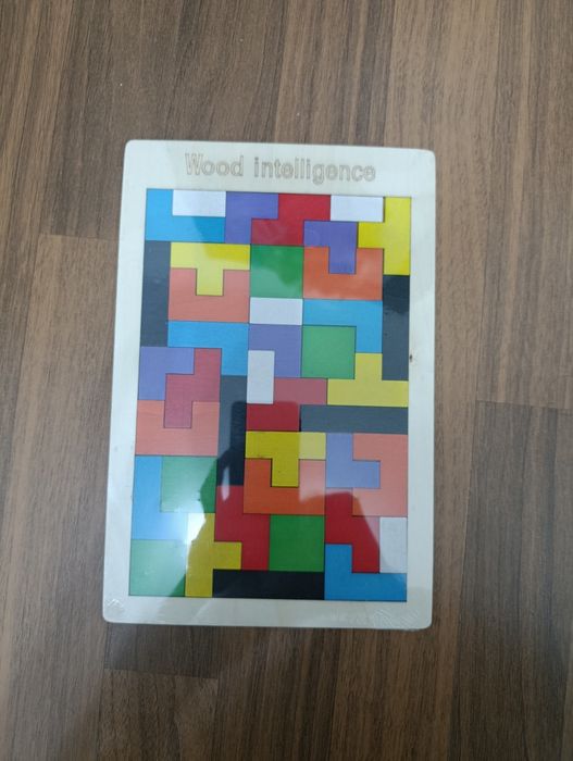 Joc Tetris din lemn tip puzzle bebe (nou, sigilat)