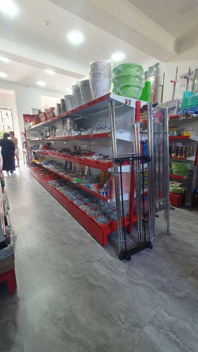 стеллажи для строительных товаров stelaj hujalik mollariga stelaj