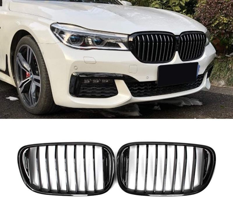 Решетка / маска BMW 730 740 G11 G12 - единични бъбреци черен лак бмв