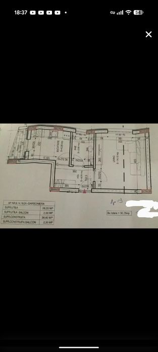Garsonieră de vânzare 30m²