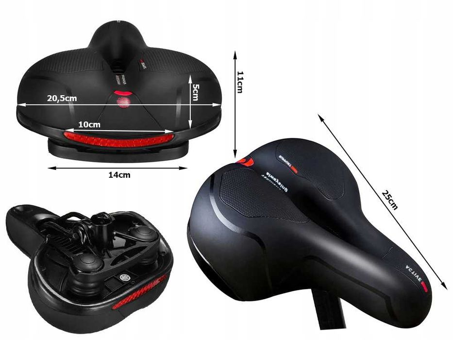 Sa bicicleta sport din spuma moale suspensie arcuri ventilatie scaun