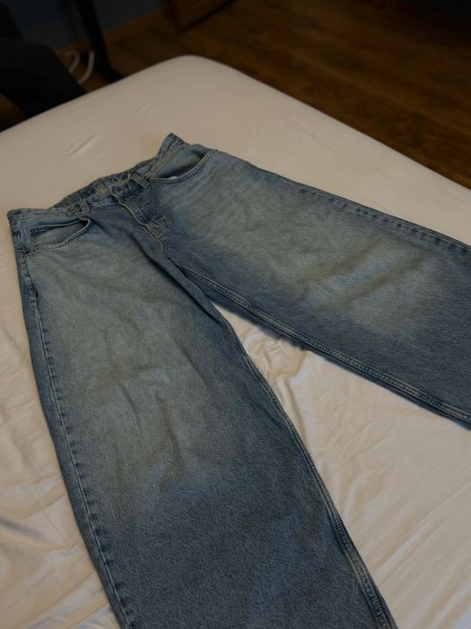 Zara светлосини широки дънки