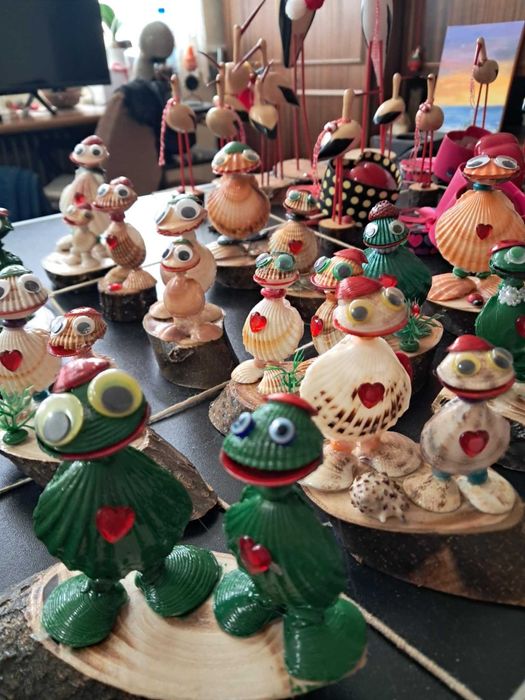 Подарък за Св.Валентин, жаби, щъркели(ръчна изработка)