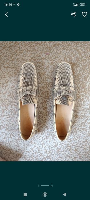 Мужские туфли из кожи питона