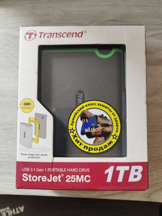 Transcend StoreJet 25MC 1TB USB Type-C — новый