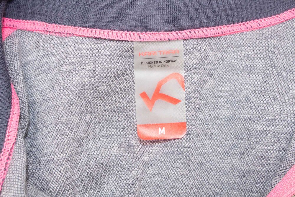 Kari Traa дамска мерино блуза с цип термо бельо 100% мериносна вълна M