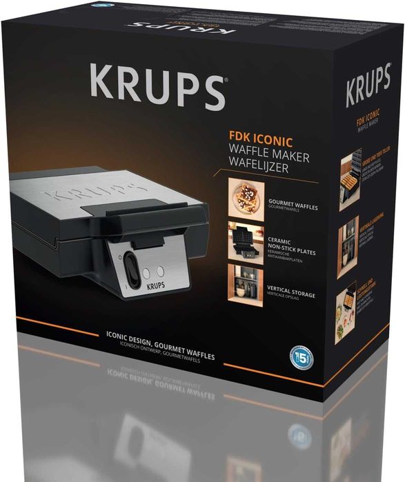 Гофретник Krups FDK 261, 850W, Неръждаема Стомана