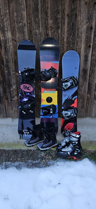 Snowboard aduți și copii + boots