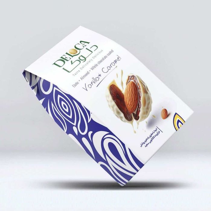 Шоколадные финики с миндалем. 250 г/ бренд DELOCA