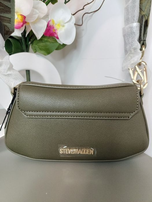 Steve Madden – дамска чанта тип baguette, маслинено зелено