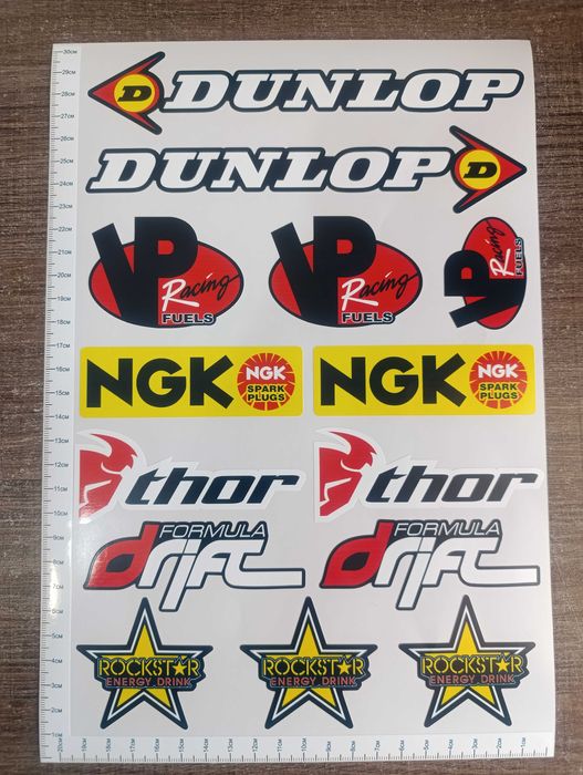 Стикери за мотор Dunlop VP NGK Thor Drift Rockstar Honda