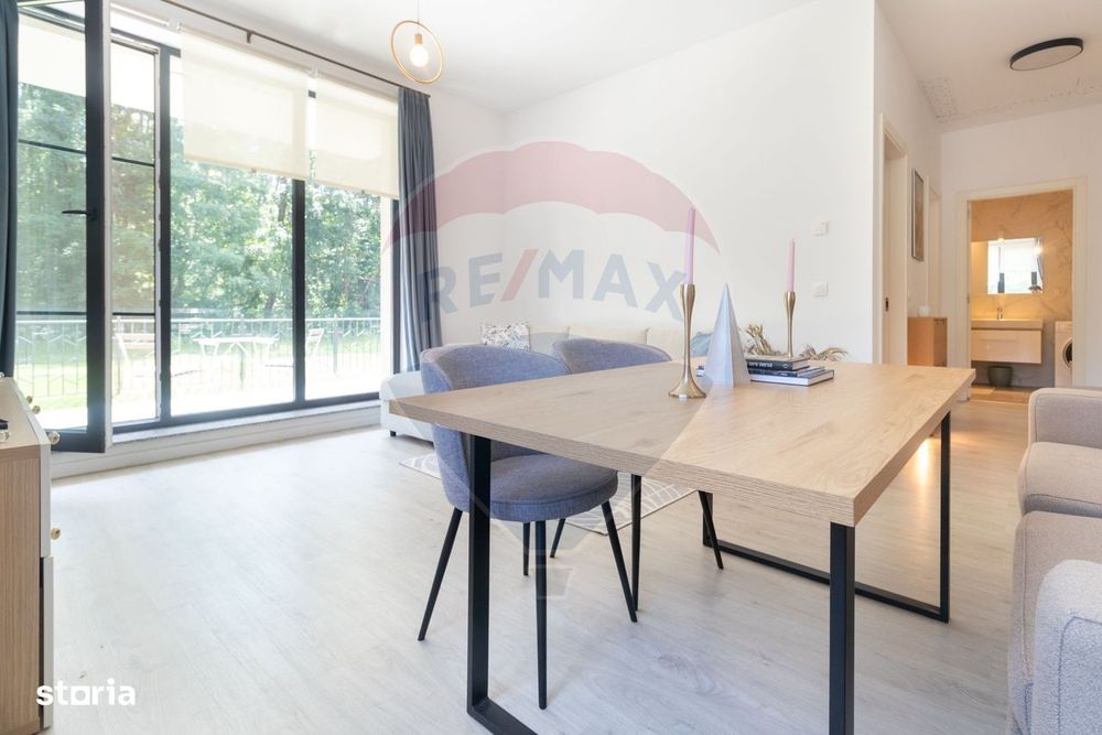 Apartament cu grădină proprie de 76 mp și vedere directă către pădure