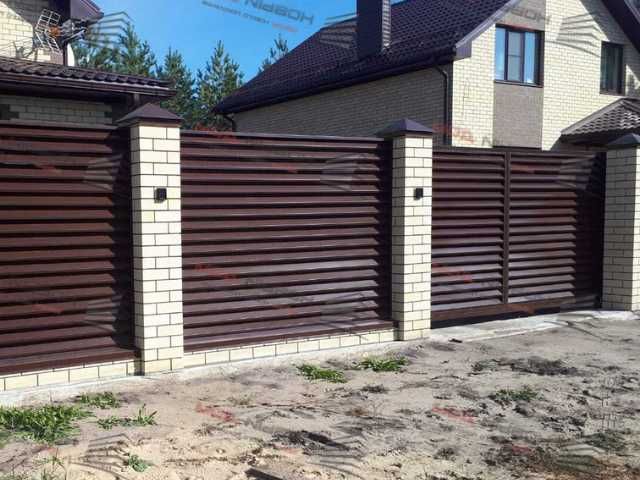 Забор жалюзи еврожалюзи