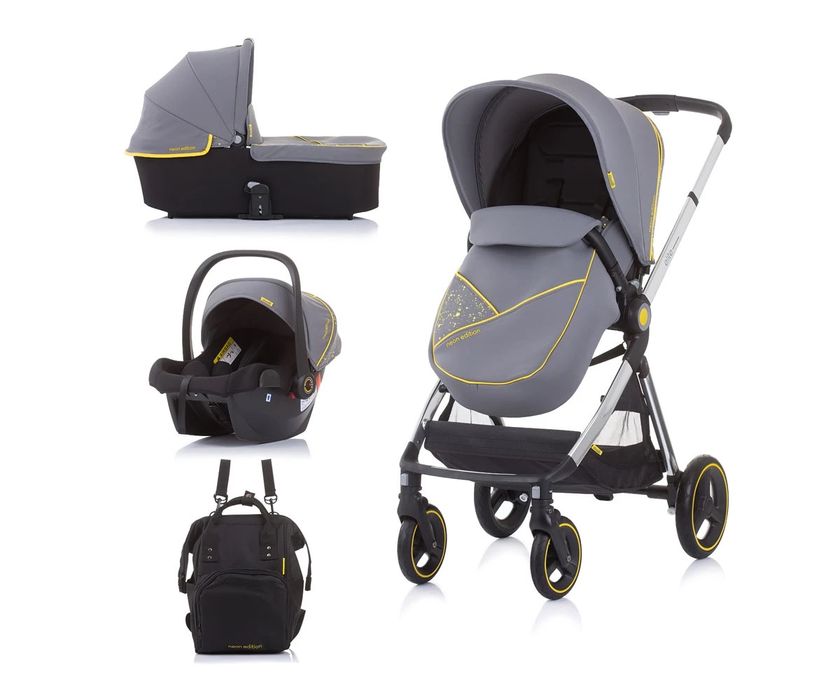 Комбинирана бебешка количка с твърд кош до 22 кг Chipolino Елит 3в1, п