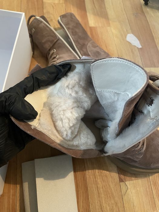 Зимние ботинки новые замшевые