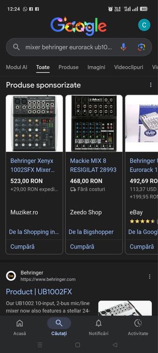 Vand mixer behringer
