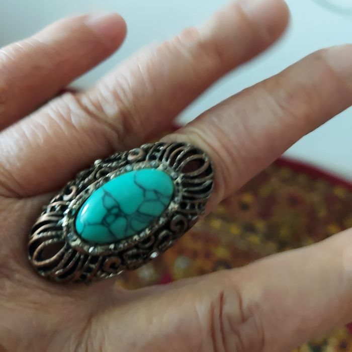 Кольцо с бирюзой.