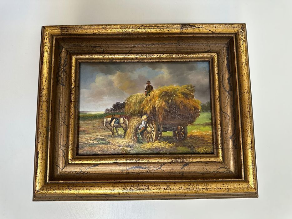 Tablou ulei pe lemn (28 x 23 cm)