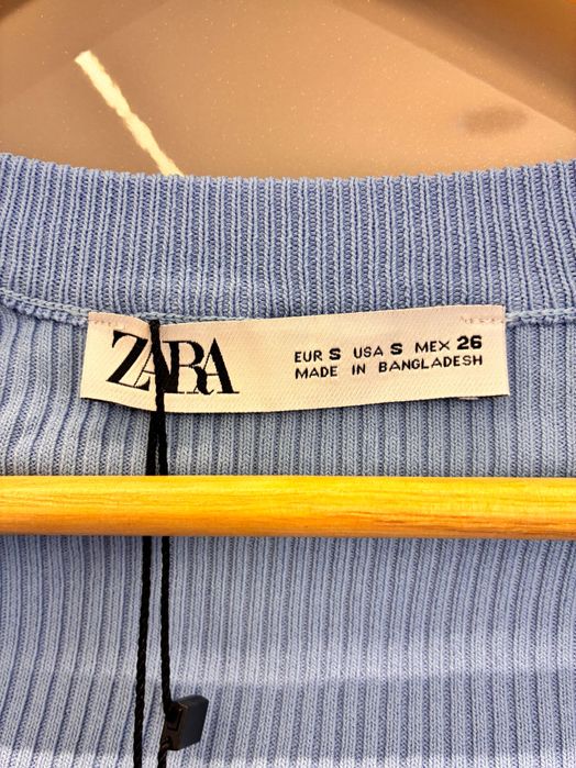 Zara блуза в бебешко син цвят С рр