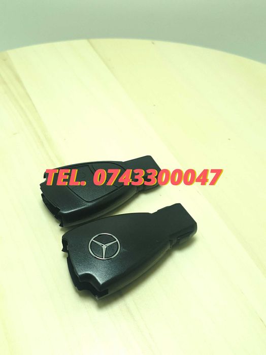 Carcasa Inlocuire Cheie Vehicul 2 Taste Mercedes C E Class Inlocuire Cheie Inlocuire Practic -Compatibila 3 Butoane Auto