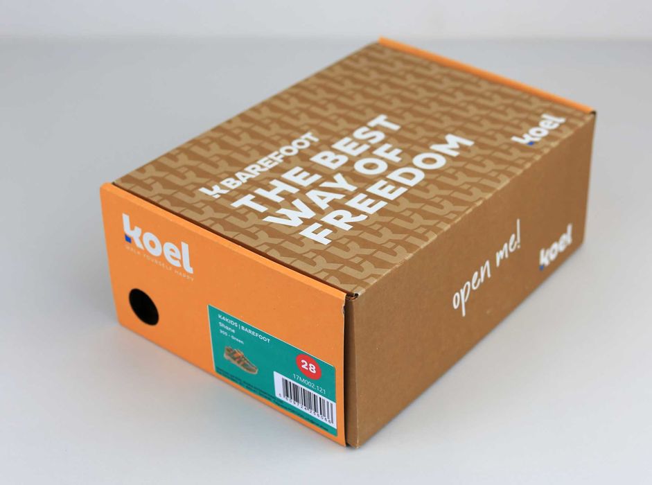 Детски кожени боси обучки, изключително удобни  на марката Koel.