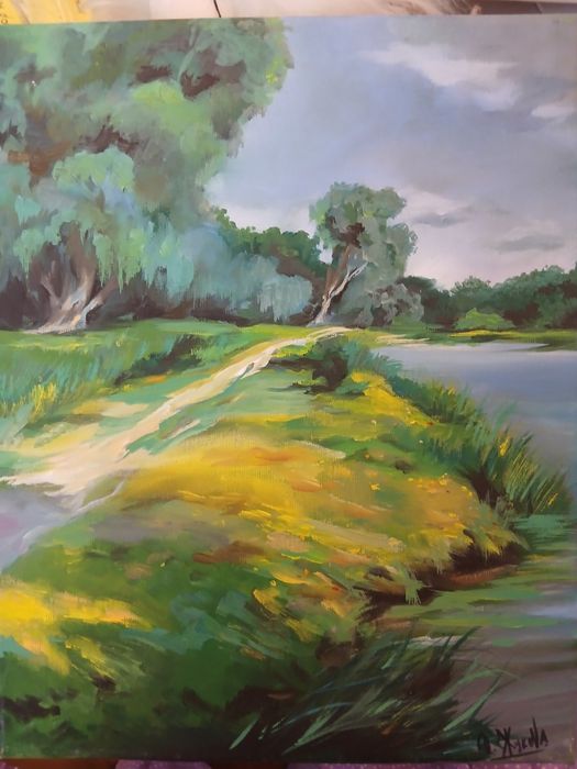 Картина "Парусник"" масло
