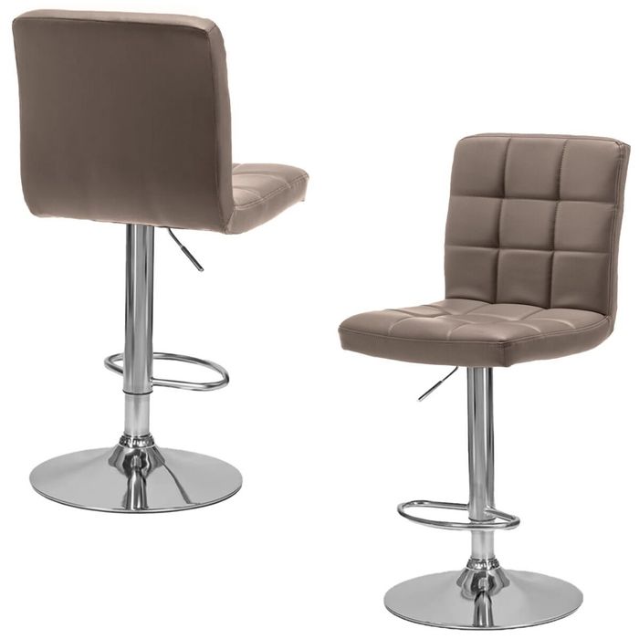 Комплект 2Броя Елегантни Бар Столове с Облегалка