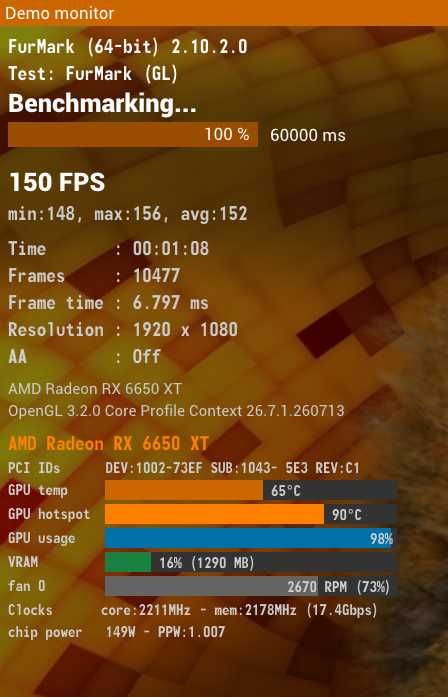 Asus dual RX 6650xt 8gb