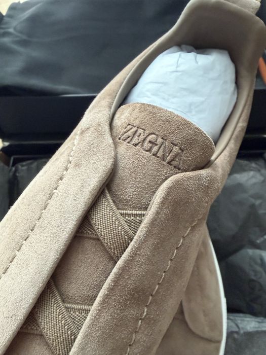 Adidasi ZEGNA triple stitch piele intoarsa nr 42, calitate excelenta