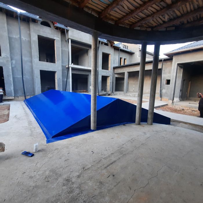 Бассейн Банер бассен баннер навес сварка тент установка киламиз оптим