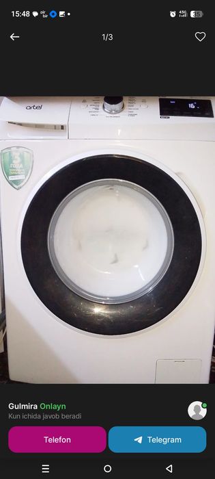 Artel 6kg avtomat kirmashina