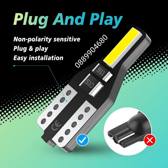 Лед крушки LED T10 *CANBUS* W5W (12v.)