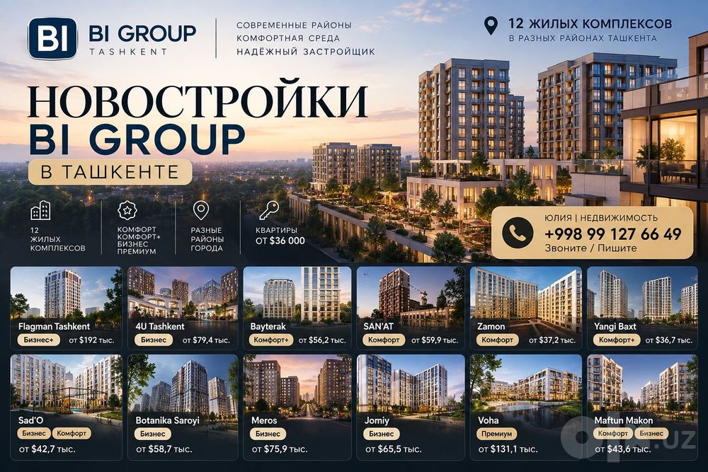 НОВОСТРОЙКИ BI GROUP | Рассрочка / Ипотека / 100% оплата / Скидки