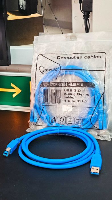 Кабель USB 3.0 Type A-B GEMBIRD, 1.8m, OEM