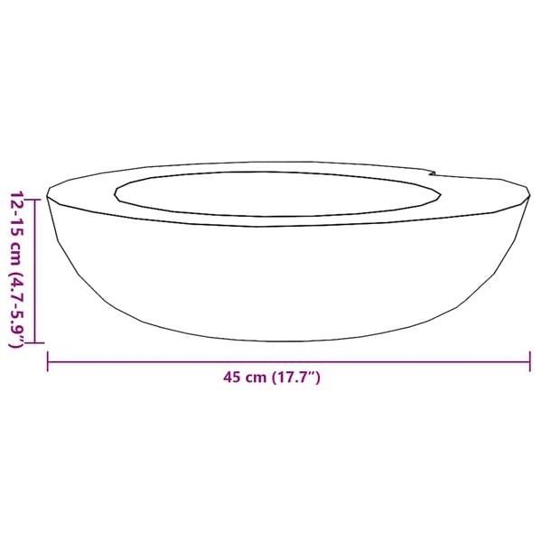 Мивка, тиково дърво масив, 45 см