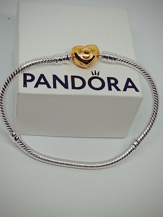 Brățară Nouă Pandora Moments Heart Gold Ale Met