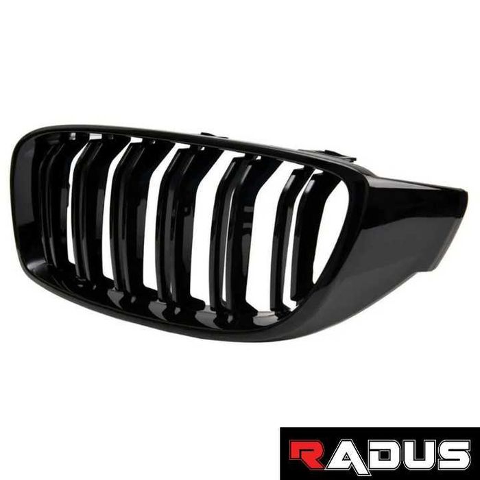 Grile Duble pentru BMW Seria 4 F32, F33, F36, 2013 - 2017 Negru Lucios