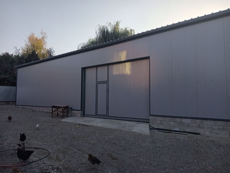 Ангар из сэндвич панеля