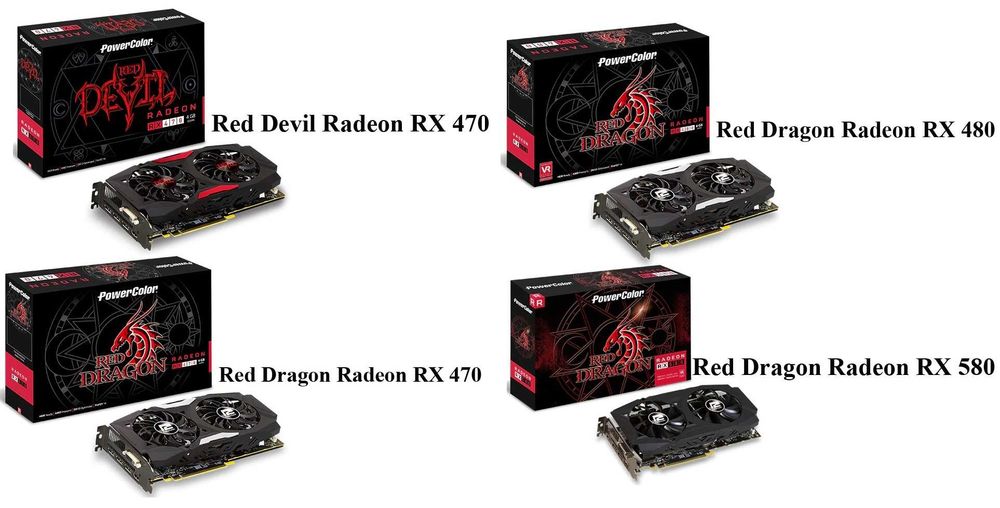 Вентилатор за видео карта PowerColor Red Dragon RX 470 RX 480 RX 580